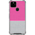 Pink and Grey Stripes Pixel Cases